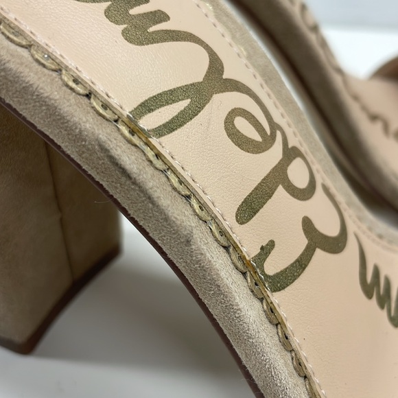 New Sam Edelman Yaro Nude Suede Strappy Heels Size 7.5 - Picture 10 of 10